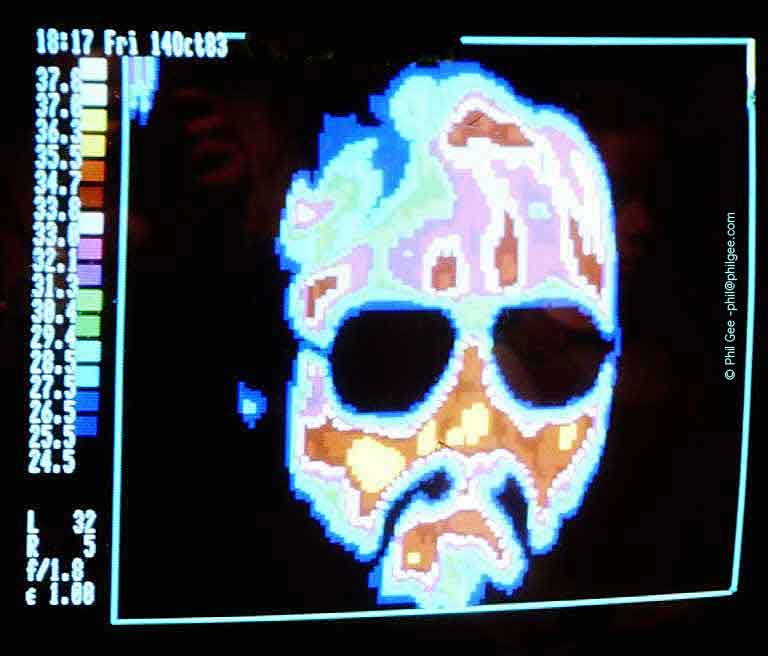 Infra Red Image of Phils face © Phil Gee